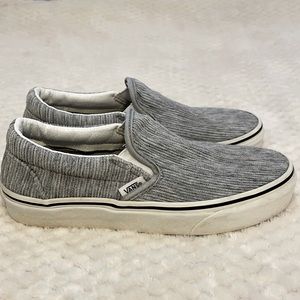 Vans slip-on shoes. Textured grey. Unisex